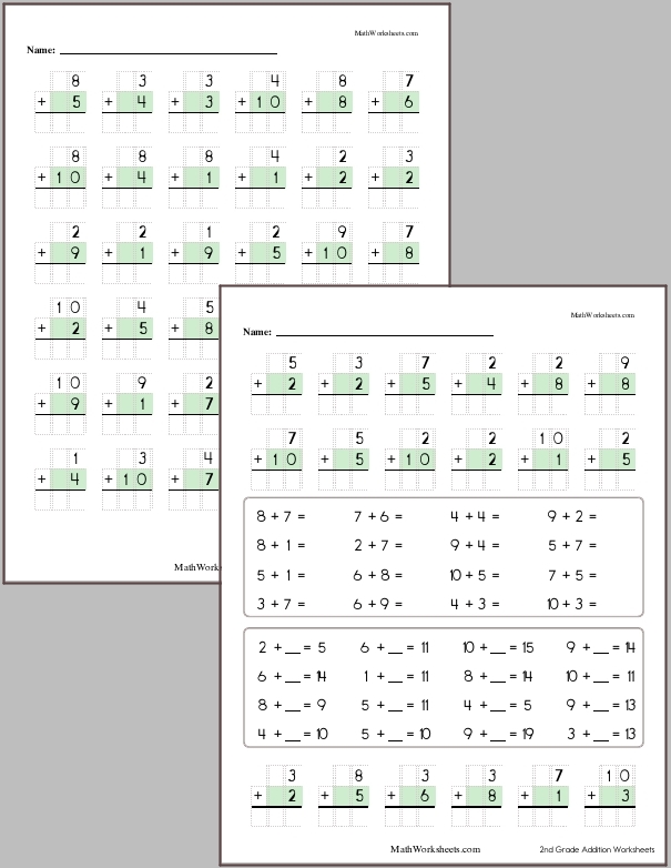 Addition within 10 with regrouping