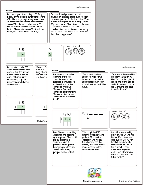 Second Grade Word Problem Workbook #1