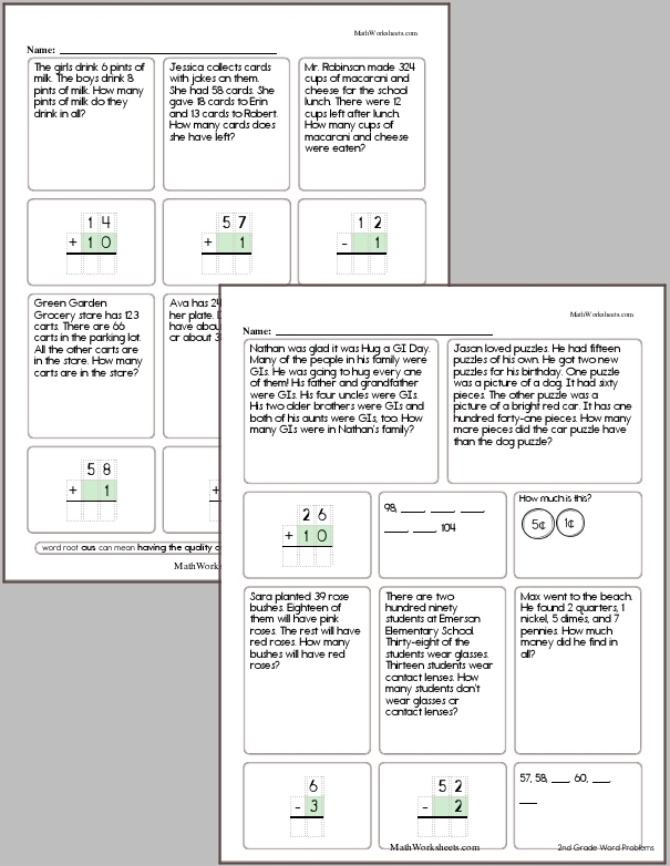 Second Grade Word Problem Workbook #2