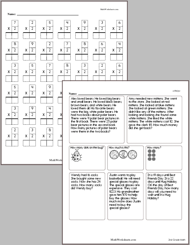  Multiplication Worksheets For 2nd Graders Free With No Login MathWorksheets