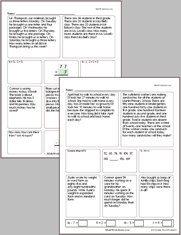 Third Grade Word Problem Workbook #6